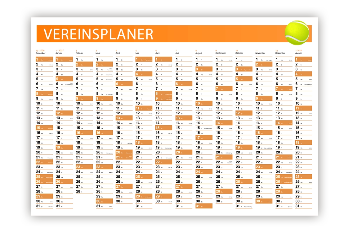Wandplaner für Vereine