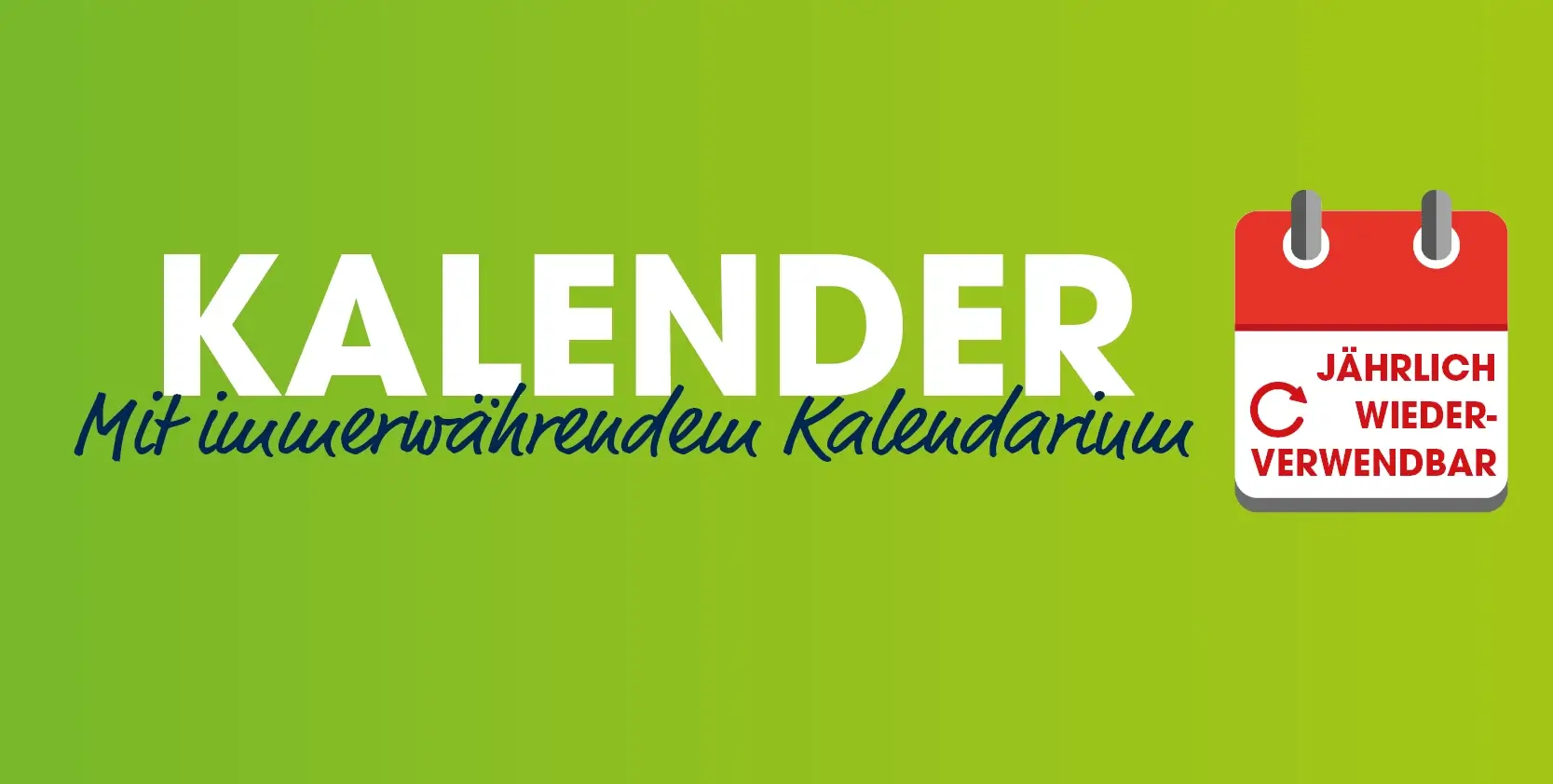 Alljahres Kalender mit Immerwährendem Kalendarium