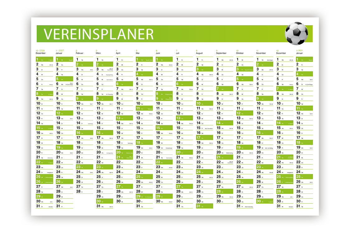 Wandplaner als Weihnachtsgeschenke