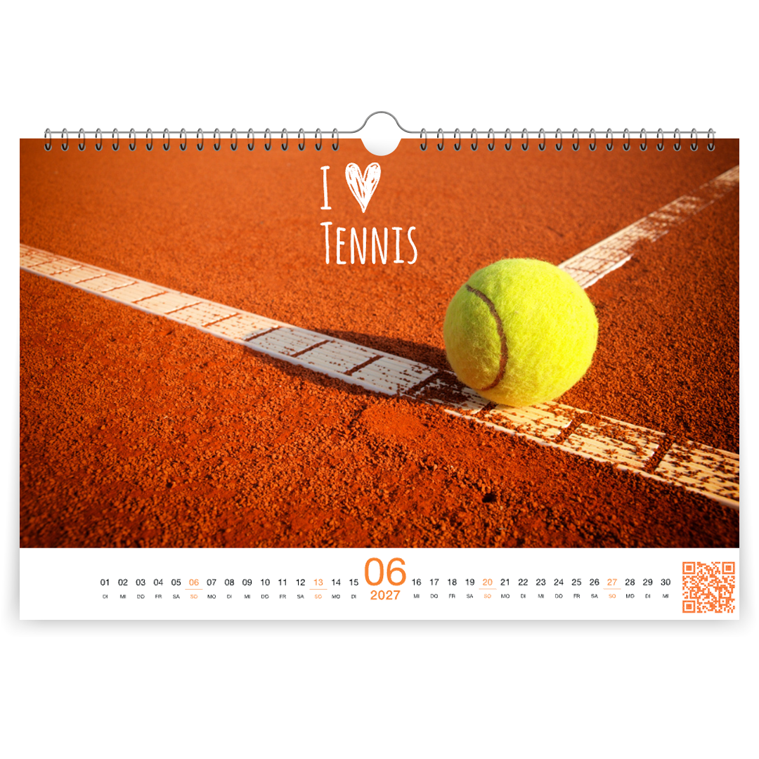 Kalender für den Tennisverein