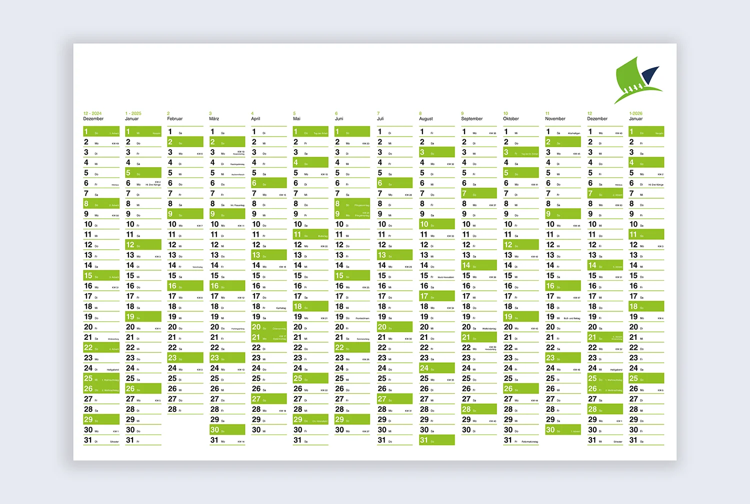 Wandplaner zur Selbstorganisation