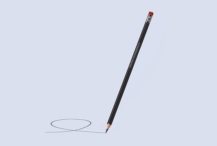 Bleistifte mit Radiergummi