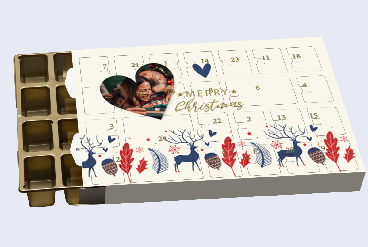 Adventskalender zum Befüllen / Motiv Hirsch