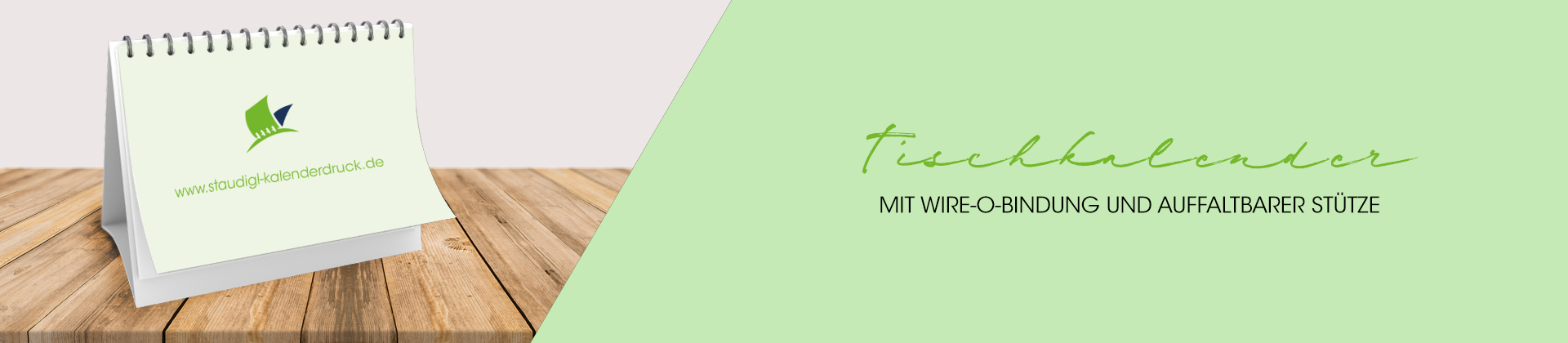 Tischkalender mit Wire-O-Bindung 